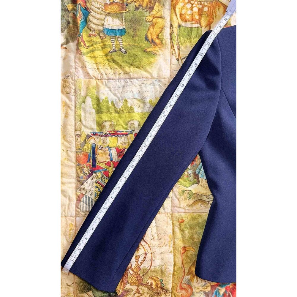 Tahari Arthur S. Levine Petite 8P Blazer Skirt Suit Navy Blue 2PC w/ Tag - Picture 11 of 16